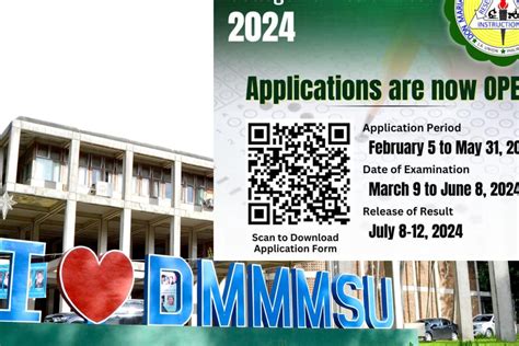 dmmmsu entrance exam 2024 schedule|Home [www.dmmmsu.